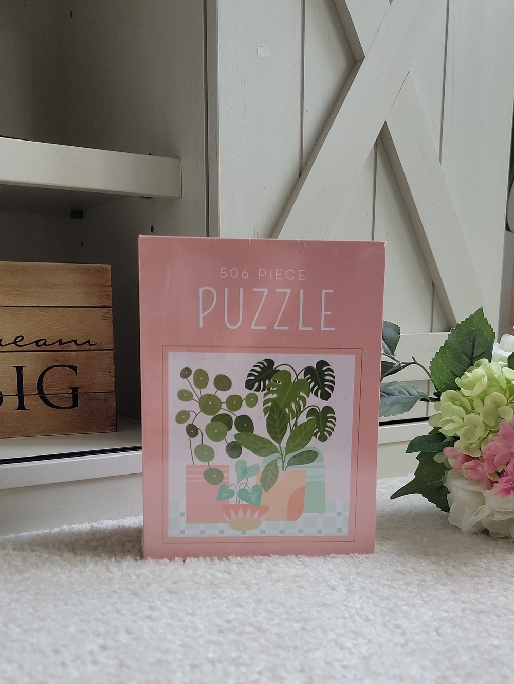 NWT 506 Piece Puzzle | Pink And Green | Plants | CBE Paperie